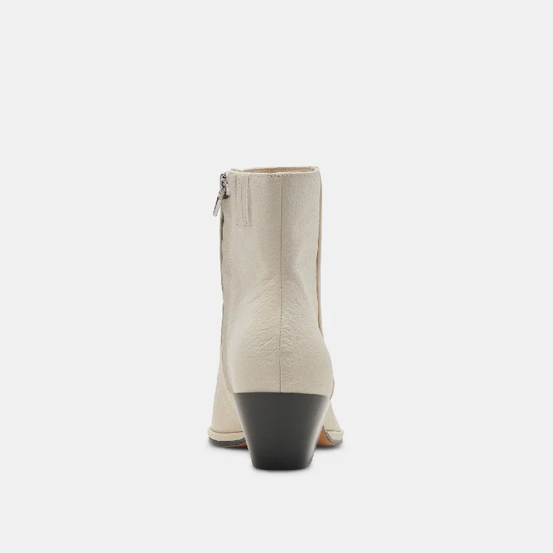 NONAH BOOTIES IVORY LEATHER