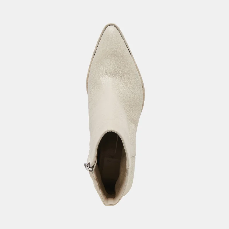 NONAH BOOTIES IVORY LEATHER