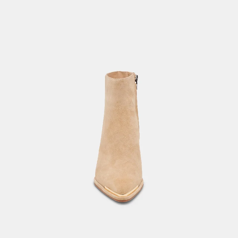 NONAH WIDE BOOTIES TAN SUEDE