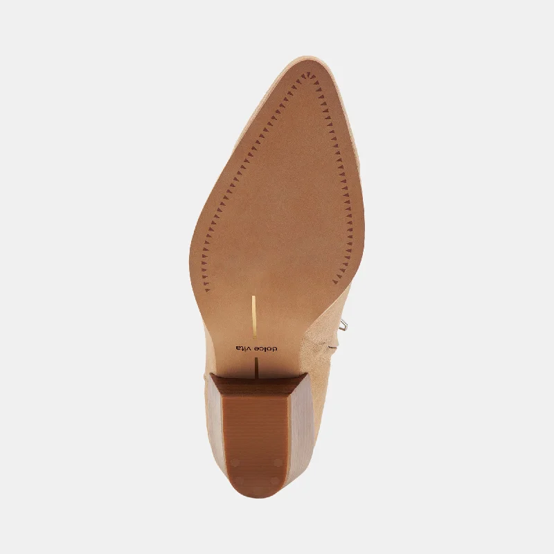 NONAH WIDE BOOTIES TAN SUEDE