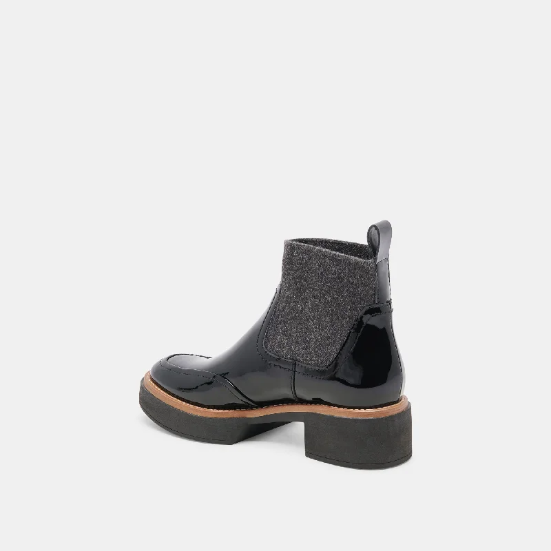 SALINE H2O BOOTIES MIDNIGHT CRINKLE PATENT