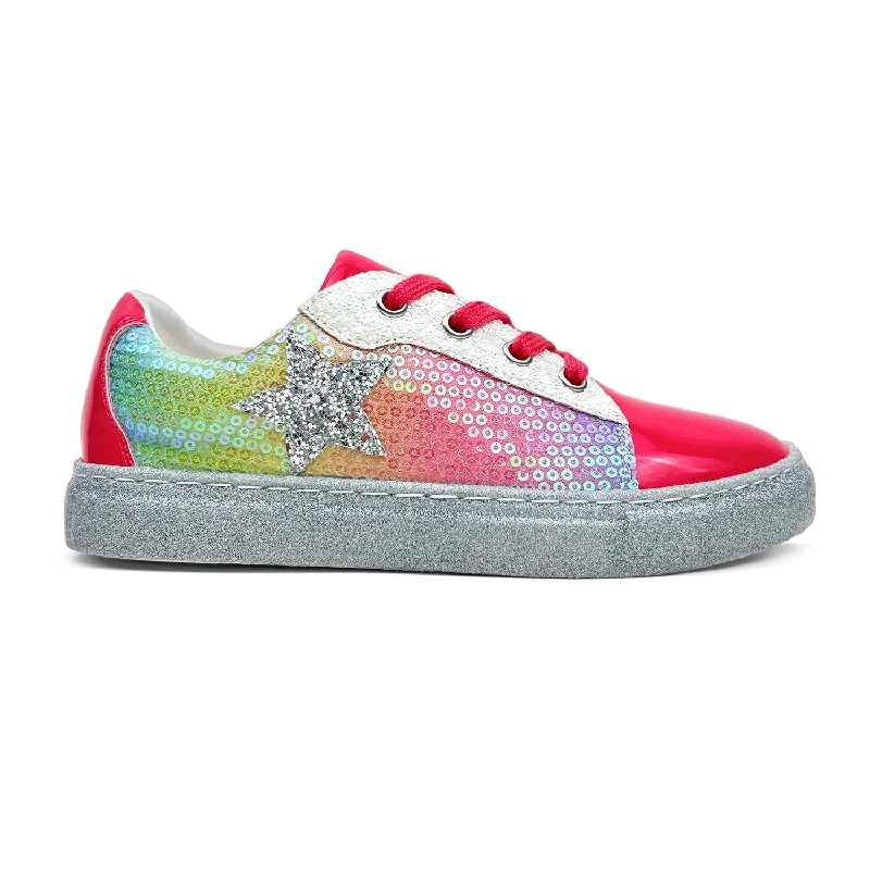 Miss Harper Sneaker in Pink Sequin - Kids