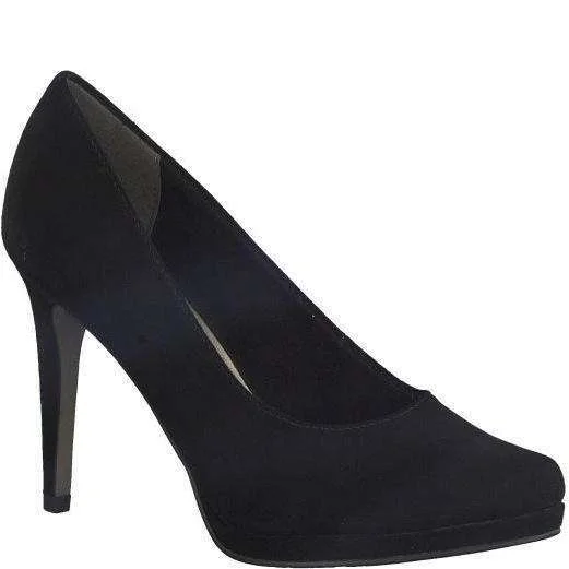 Court Shoe High Heel Suede Tamaris Black