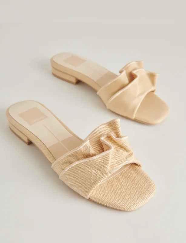 Alumni Raffia Sandals, Natural