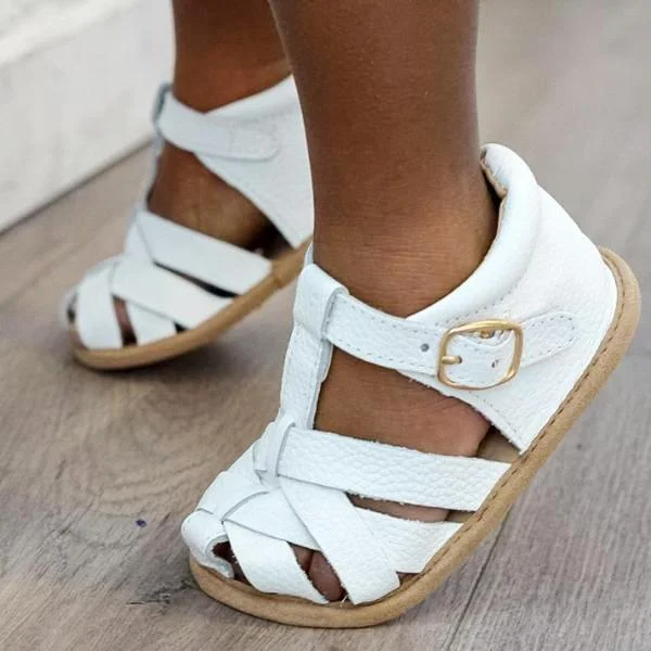 White Closed Toe Sandal