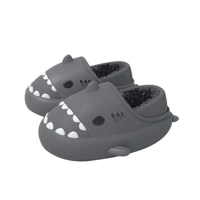 Woman Shark Slides / Men Shark Slides - Fluffy Shark Slides