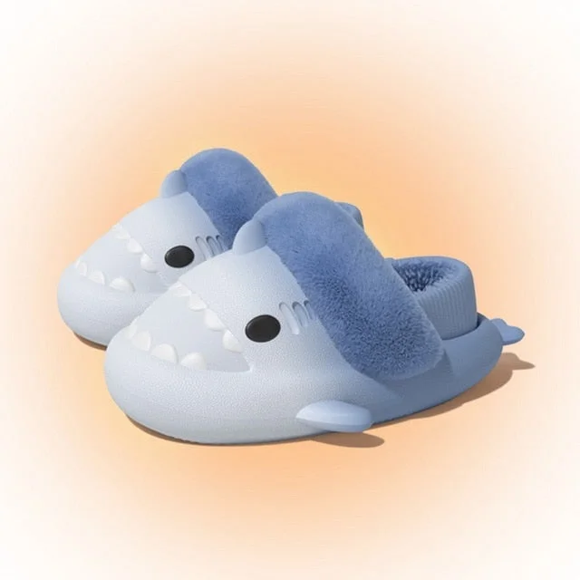 Gradient Fluffy Shark Slides