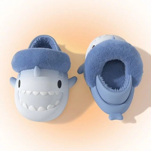 Gradient Fluffy Shark Slides