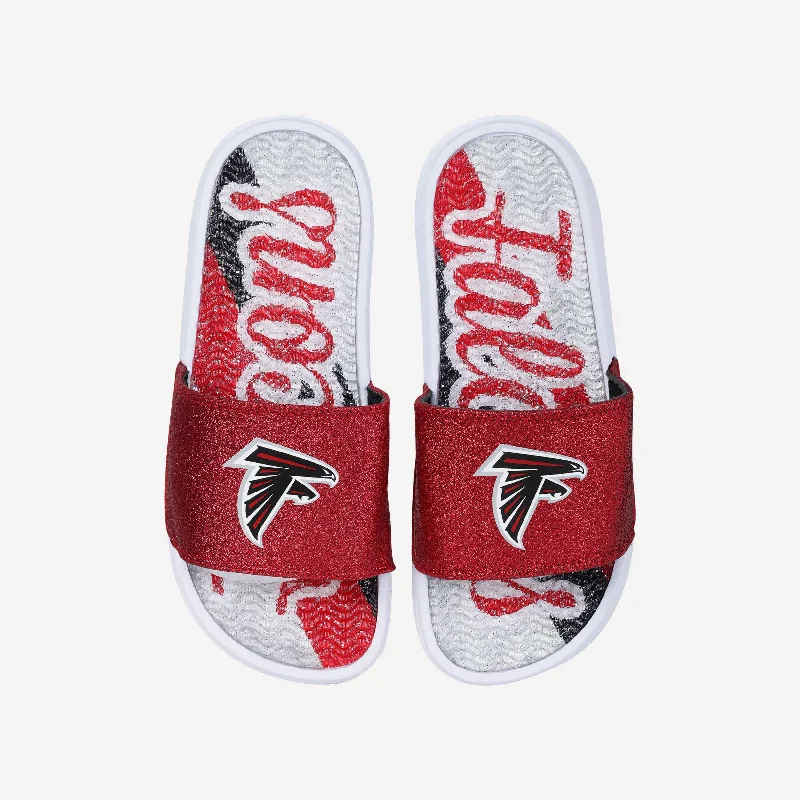 Atlanta Falcons Womens Glitter Gel Slide