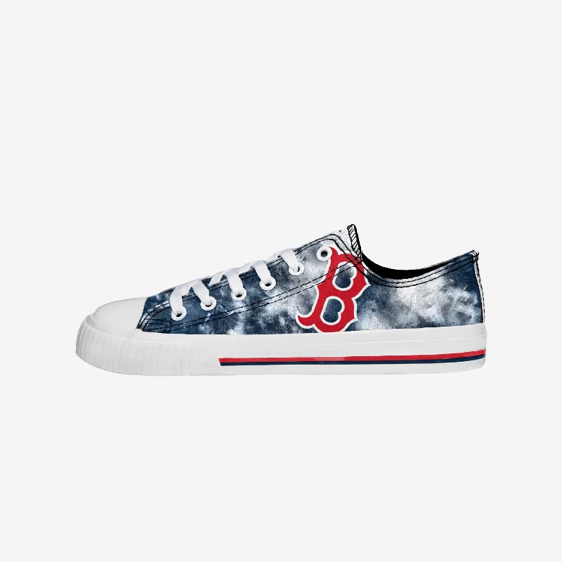 Boston Red Sox Womens Low Top Tie-Dye Canvas Shoe