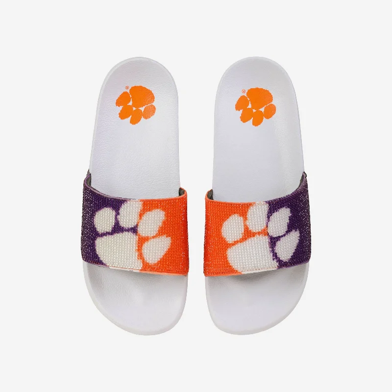 Clemson Tigers Womens Big Logo Shimmer Slide