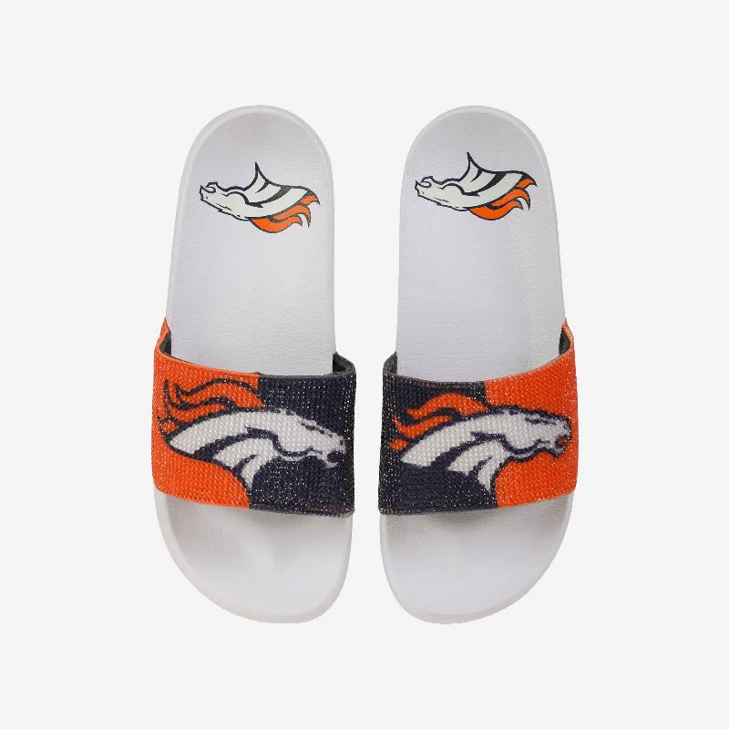 Denver Broncos Womens Big Logo Shimmer Slide