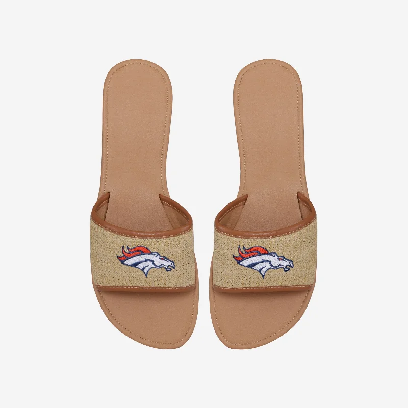 Denver Broncos Womens Straw Slide