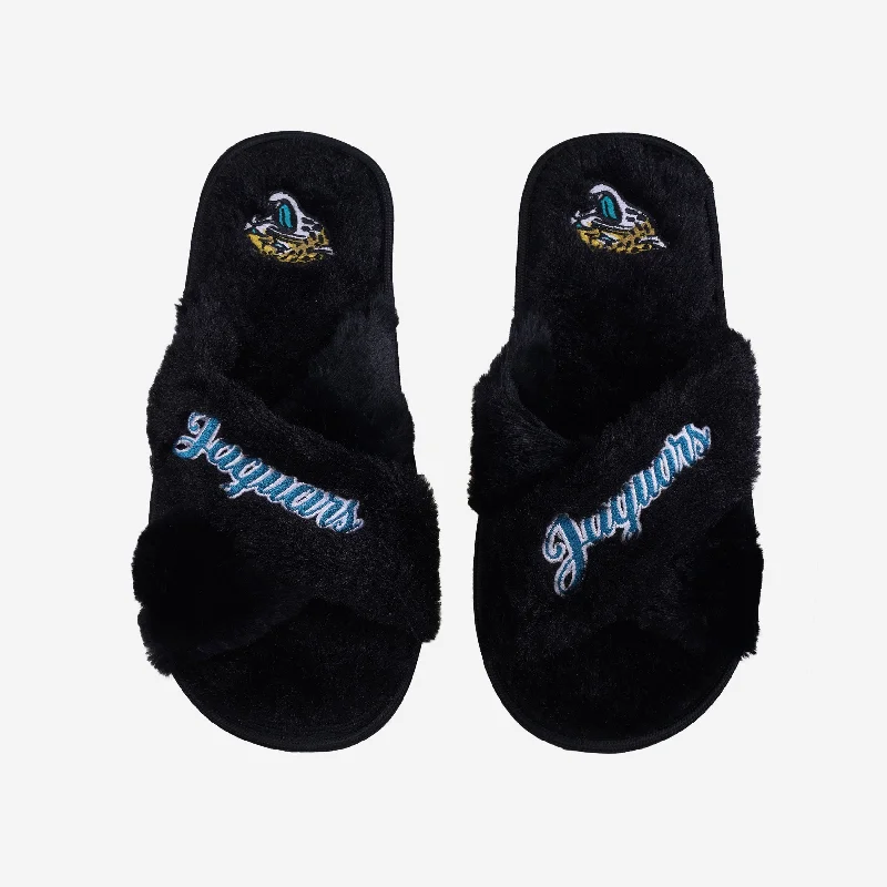 Jacksonville Jaguars Womens Script Wordmark Fur Cross Slide