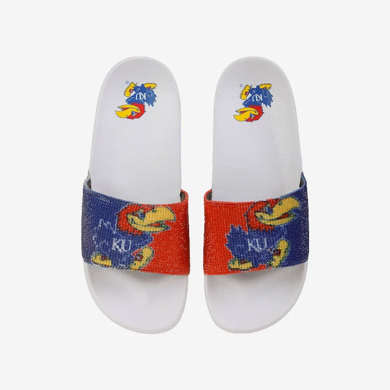 Kansas Jayhawks Womens Big Logo Shimmer Slide