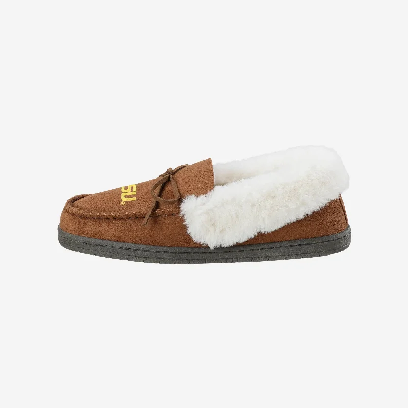 LSU Tigers Womens Tan Moccasin Slipper