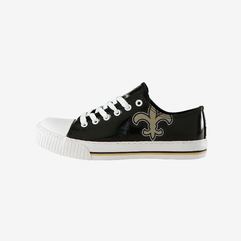 New Orleans Saints Womens Team Color Metallic Low Top Canvas Shoes