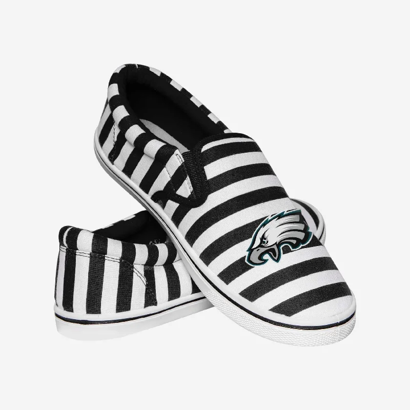 Philadelphia Eagles Striped Slip On Canvas Shoe